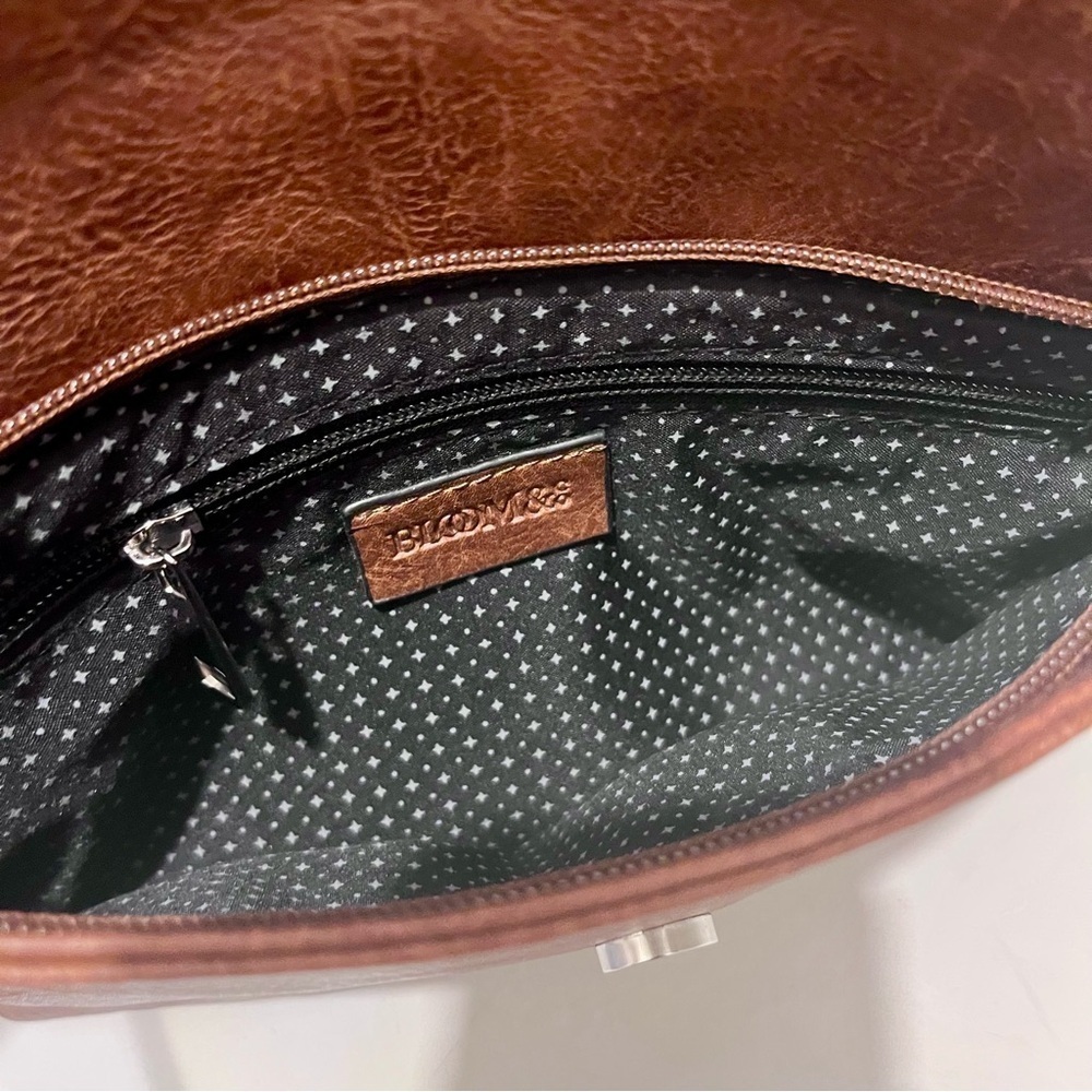 Bloom & Co Purse Matilde Tan shoulder bag medium faux leather Women feminine - Picture 6 of 9